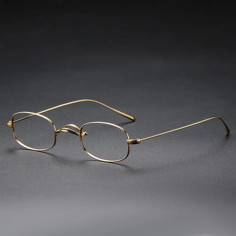 Aimee Unisex Full Rim Small Square Titanium Eyeglasses 1256 - Lightweight & Durable Frame for Reading, Computer Use & Everyday Wear