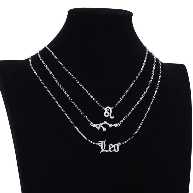 ShiQiao Horoscope Necklace for Women - Zodiac Astrology Pendant with 3 Layers, Perfect Birthday & Christmas Gift for Girls - Elegant Star Necklace for Daily Wear, Special Occasions & Spiritual Jewelry Collection