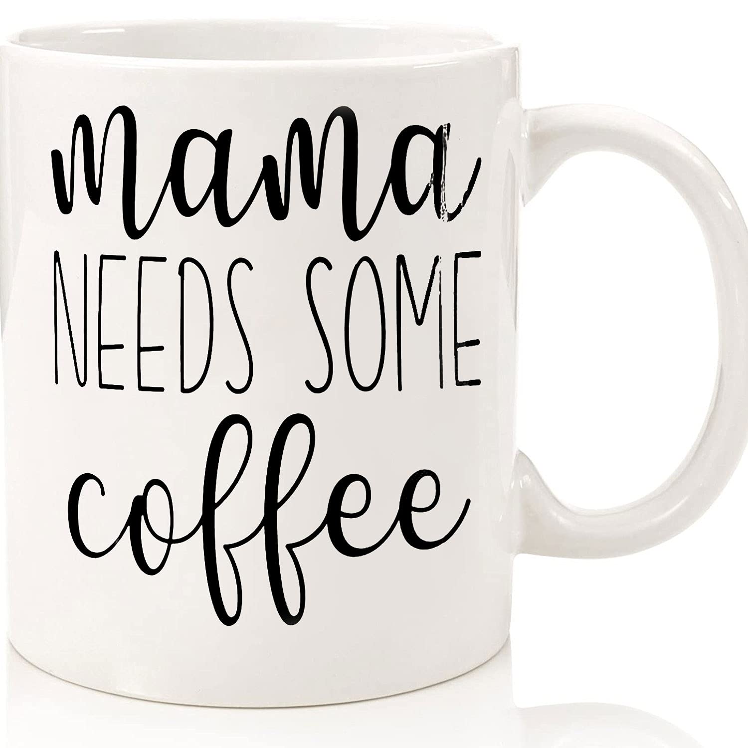 11oz & 15oz Funny Coffee Mug for Mom - Ceramic Novelty Tea Cup with 'Mama Needs Some Coffee' Design - Perfect Gift for Coffee Lover Moms, Mother's Day, Christmas & Halloween - Great for Home, Office & Gifting
