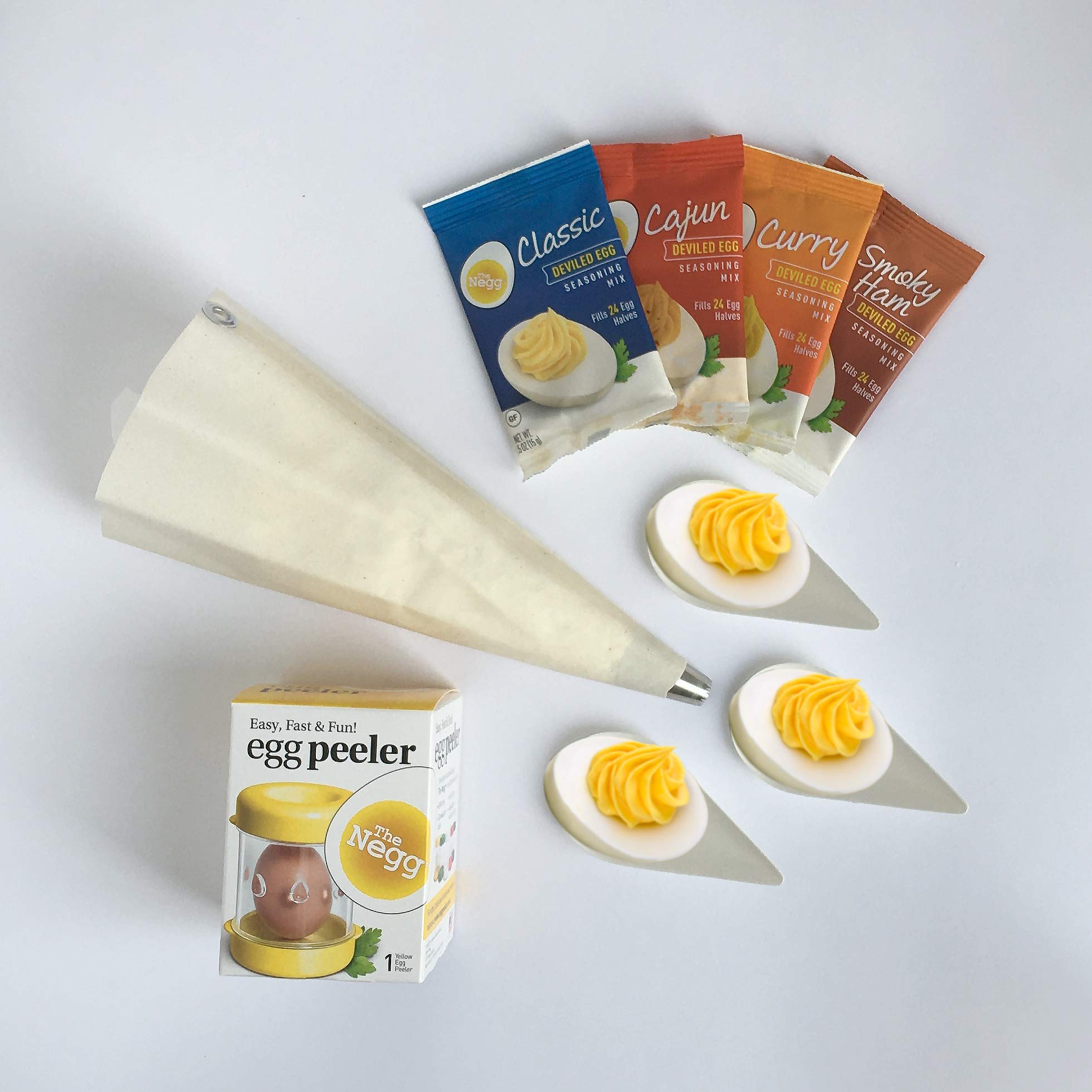Negg® Deviled Egg Maker Kit - Easy Egg Yolk Extractor & Deviled Egg Press (1-Pack, Yellow) - Perfect for Easter, Parties & Holiday Appetizers