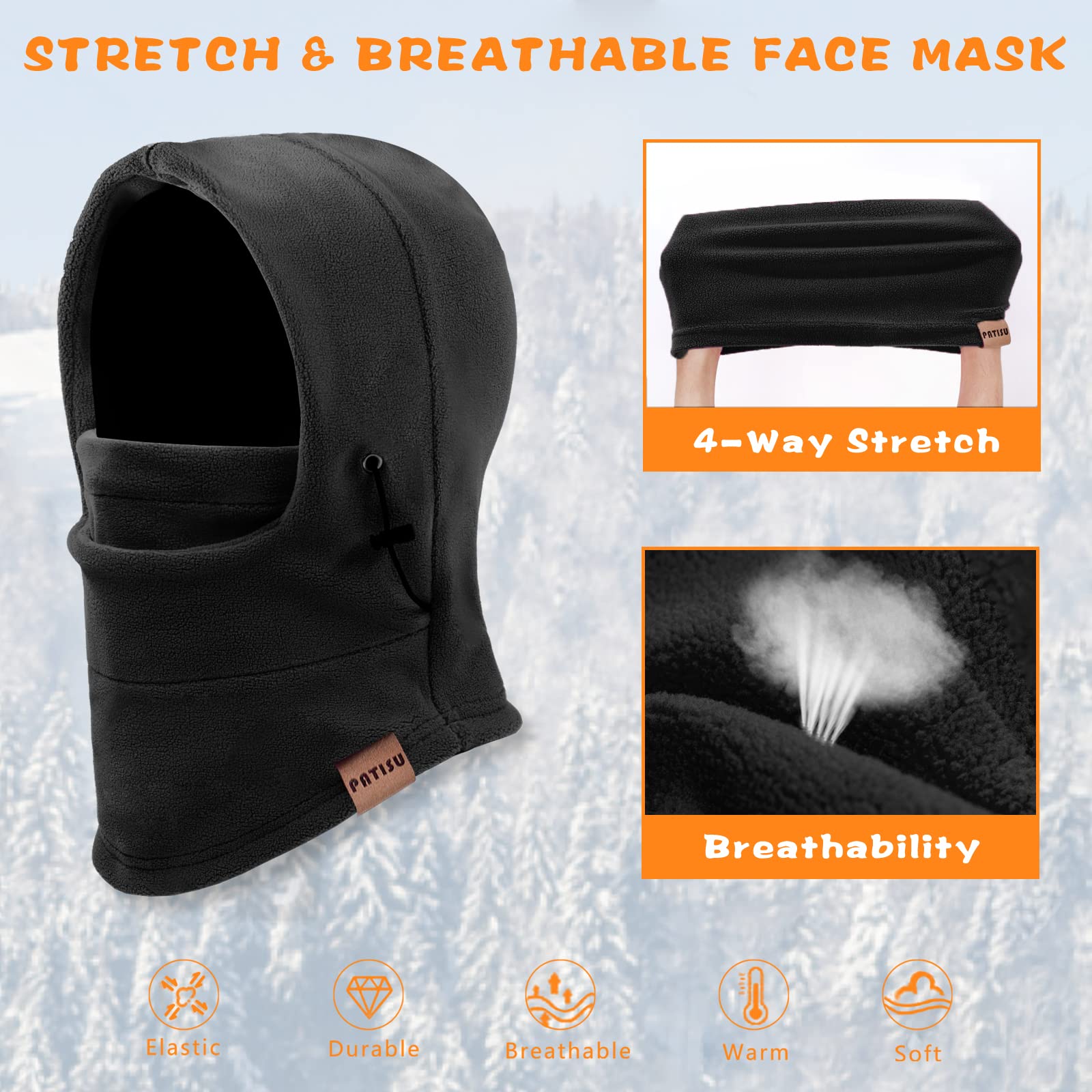 Windproof Kids Balaclava Ski Mask - Winter Face Mask & Neck Warmer for Boys & Girls - Cold Weather Protection for Skiing, Snowboarding & Outdoor Activities
