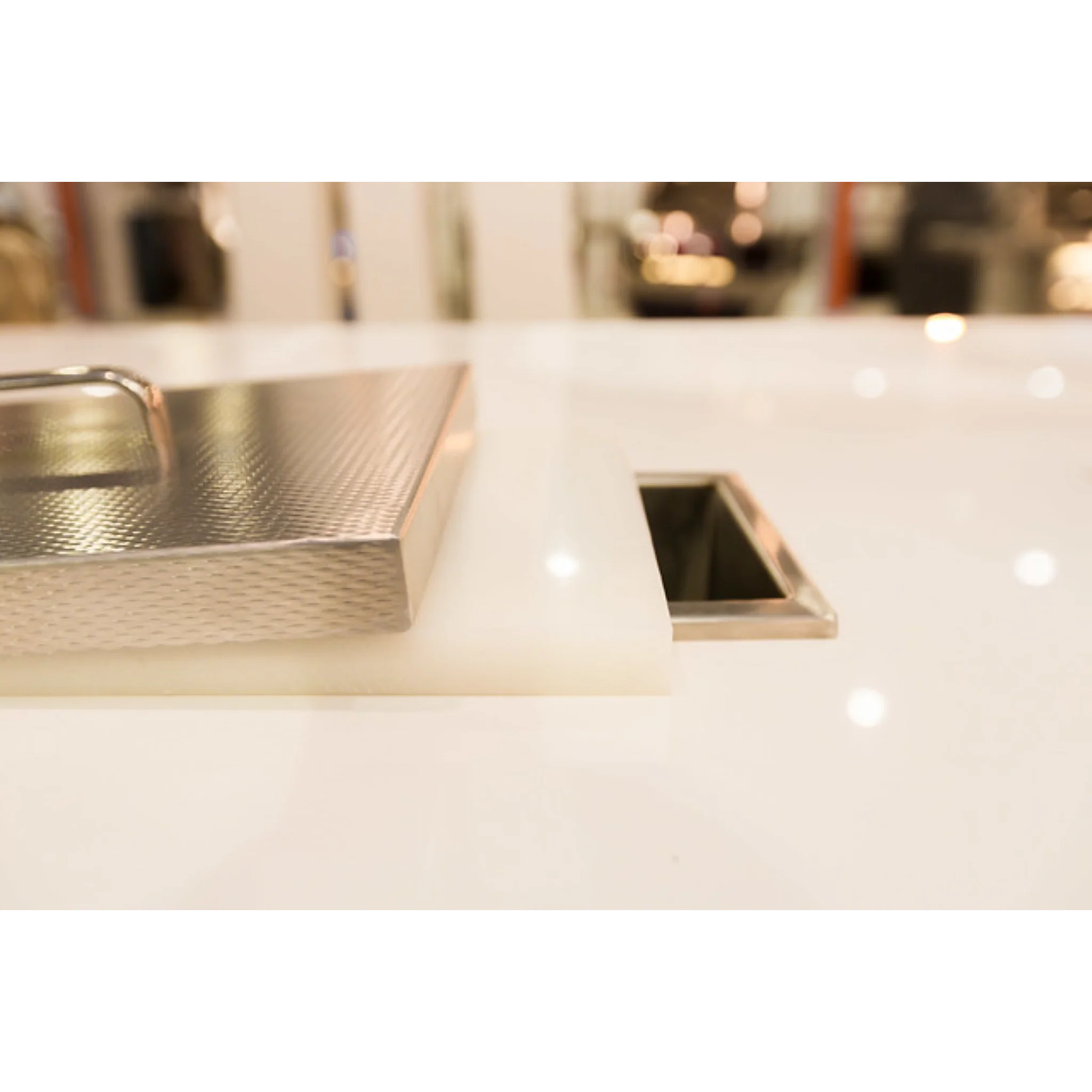 Hestan Outdoor Countertop Trash Chute - Stainless Steel Garbage Disposal for Patio, Deck & BBQ Areas - Perfect for Outdoor Kitchen & Entertaining Spaces