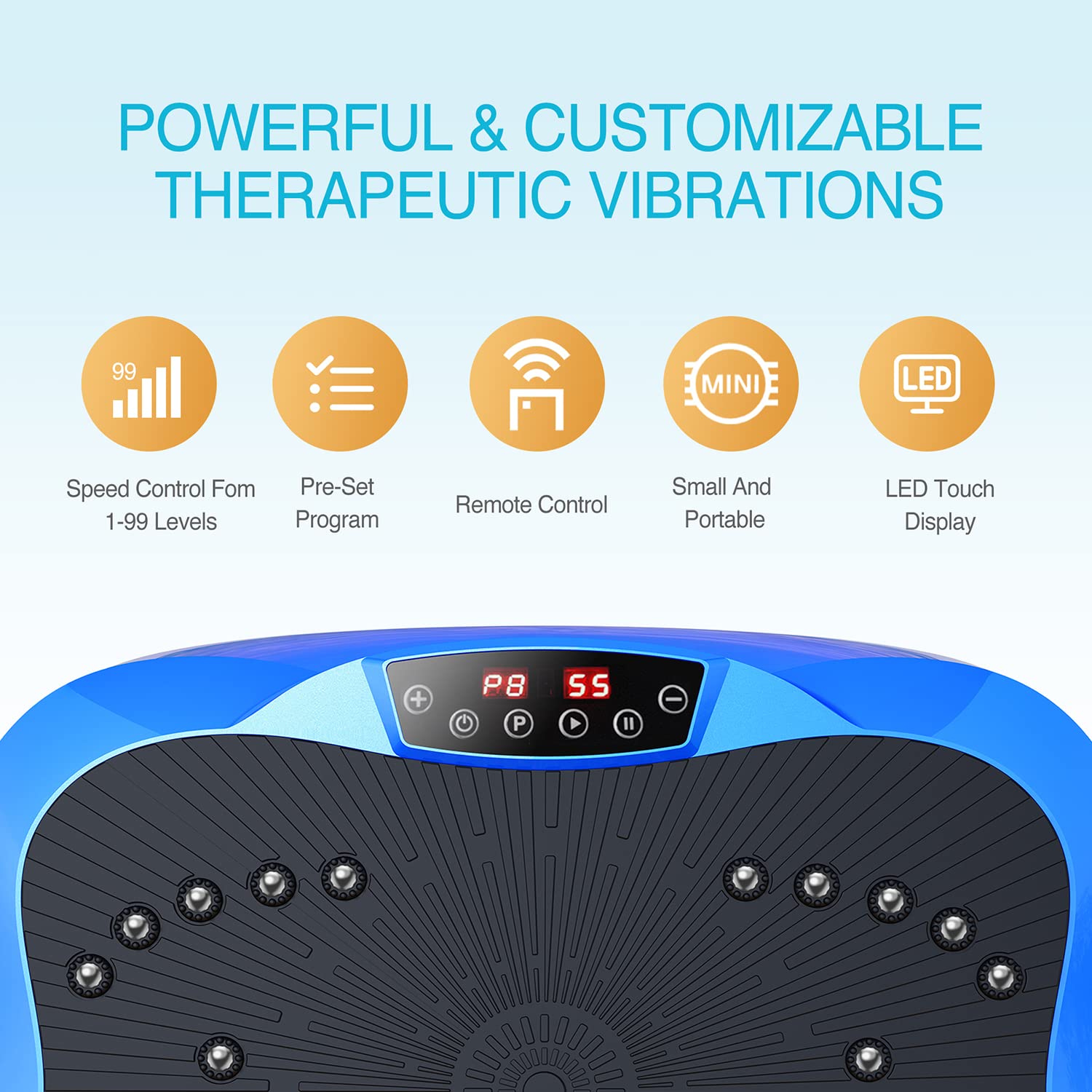 AXV Vibration Plate Exercise Machine - Whole Body Workout Platform for Weight Loss, Toning & Lymphatic Drainage | Home Gym Fitness Equipment for Women & Men | Perfect for Small Spaces & Post-Workout Recovery