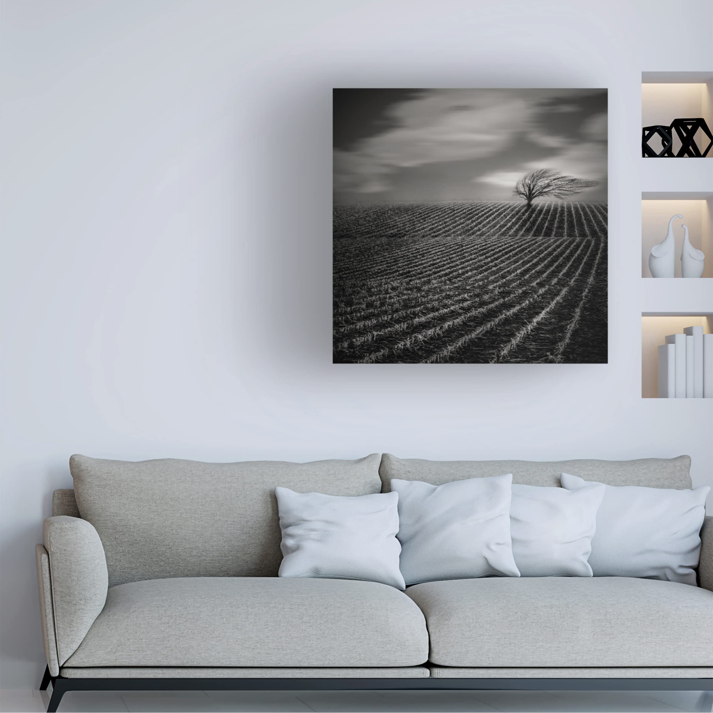 Trademark Fine Art 'Loneliness' Canvas Wall Art Print by Agniribe - Modern Abstract Painting for Living Room, Bedroom & Office Decor