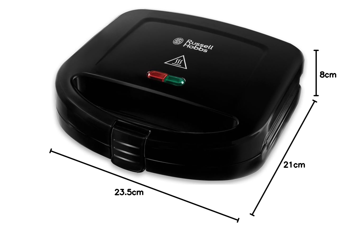 Russell Hobbs 24520-56 2-Slice Sandwich Maker - Black | Non-Stick Surface, Adjustable Temperature | Perfect for Breakfast, Lunch & Quick Snacks at Home or Office