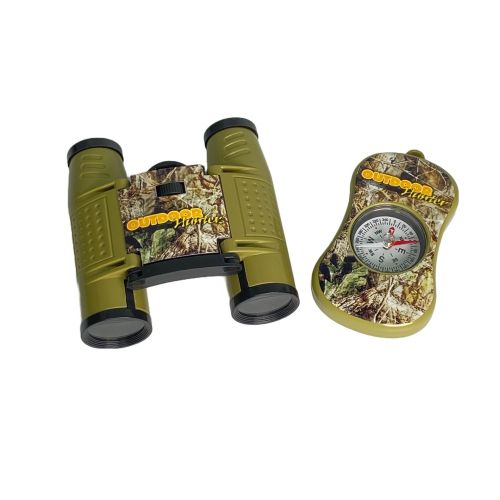 Adventure Scout Hunter Binoculars and Compass Set - High Precision Outdoor Gear for Hiking, Camping, and Wildlife Observation
