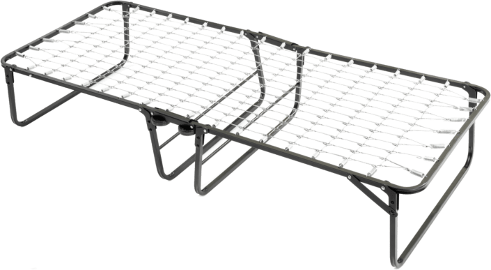 Full Size FRAF48 Rollaway Bed with Mattress Frame - Portable Folding Guest Bed for Home, Office & Travel Use