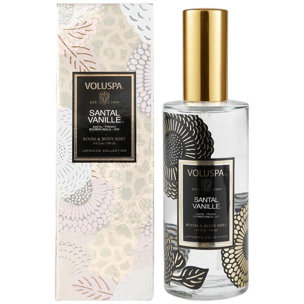 Santal Vanille Perfume Spray for Women & Men - Long Lasting Room & Body Fragrance Mist for Home, Office & Travel