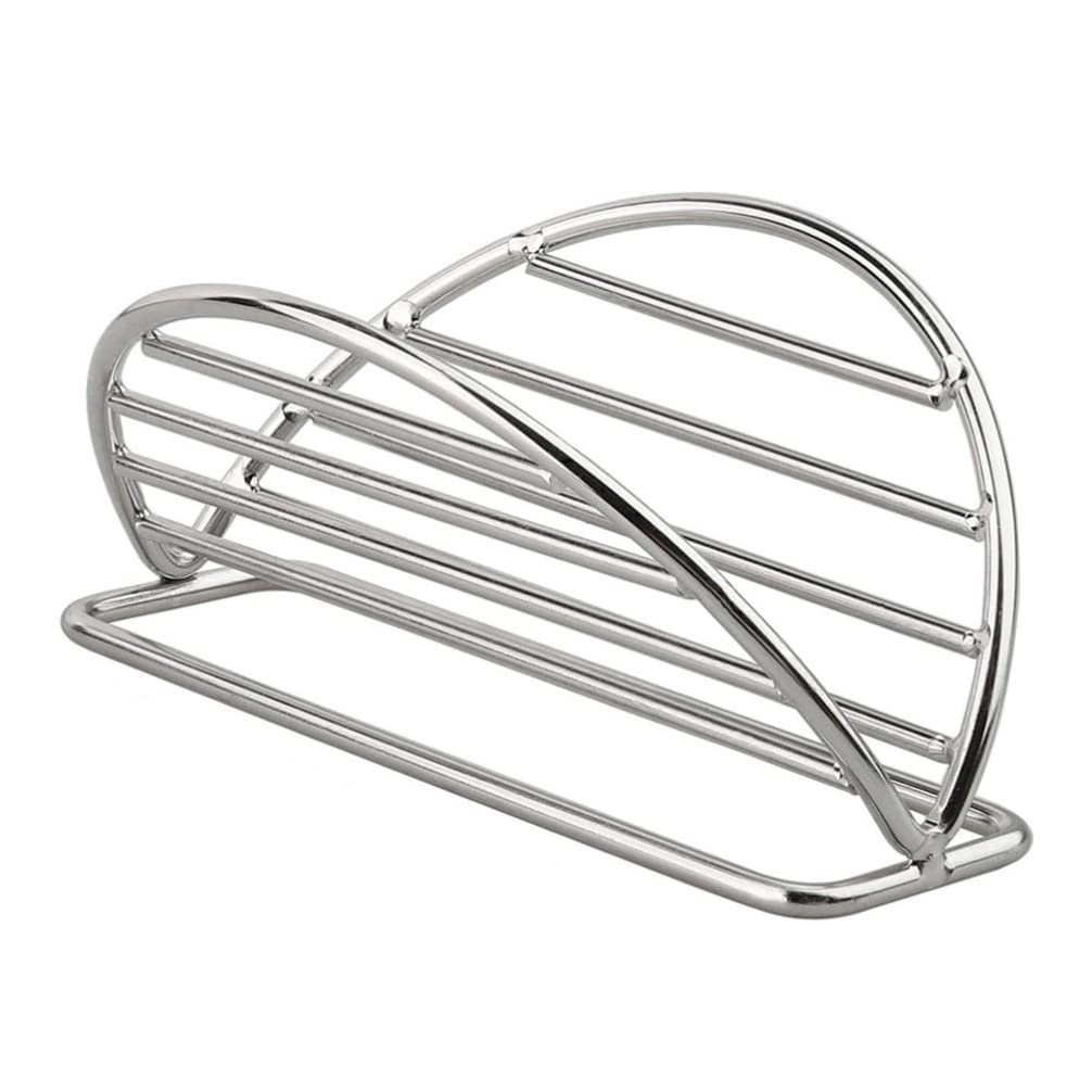 Hemoton Stainless Steel Taco Holder Stand - 6 Slot Burrito & Tortilla Display Rack for Mexican Crepes, Tacos & Wraps | Perfect for Home Kitchens, Restaurants & Party Serving
