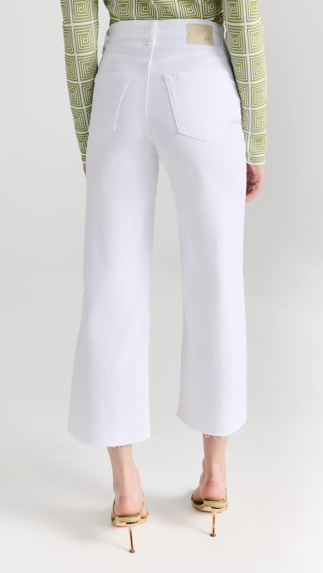 AG Adriano Goldschmied Women's Saige High-Rise Wide Leg Crop Jeans - Comfortable Stretch Denim Pants for Casual Wear & Everyday Outfits