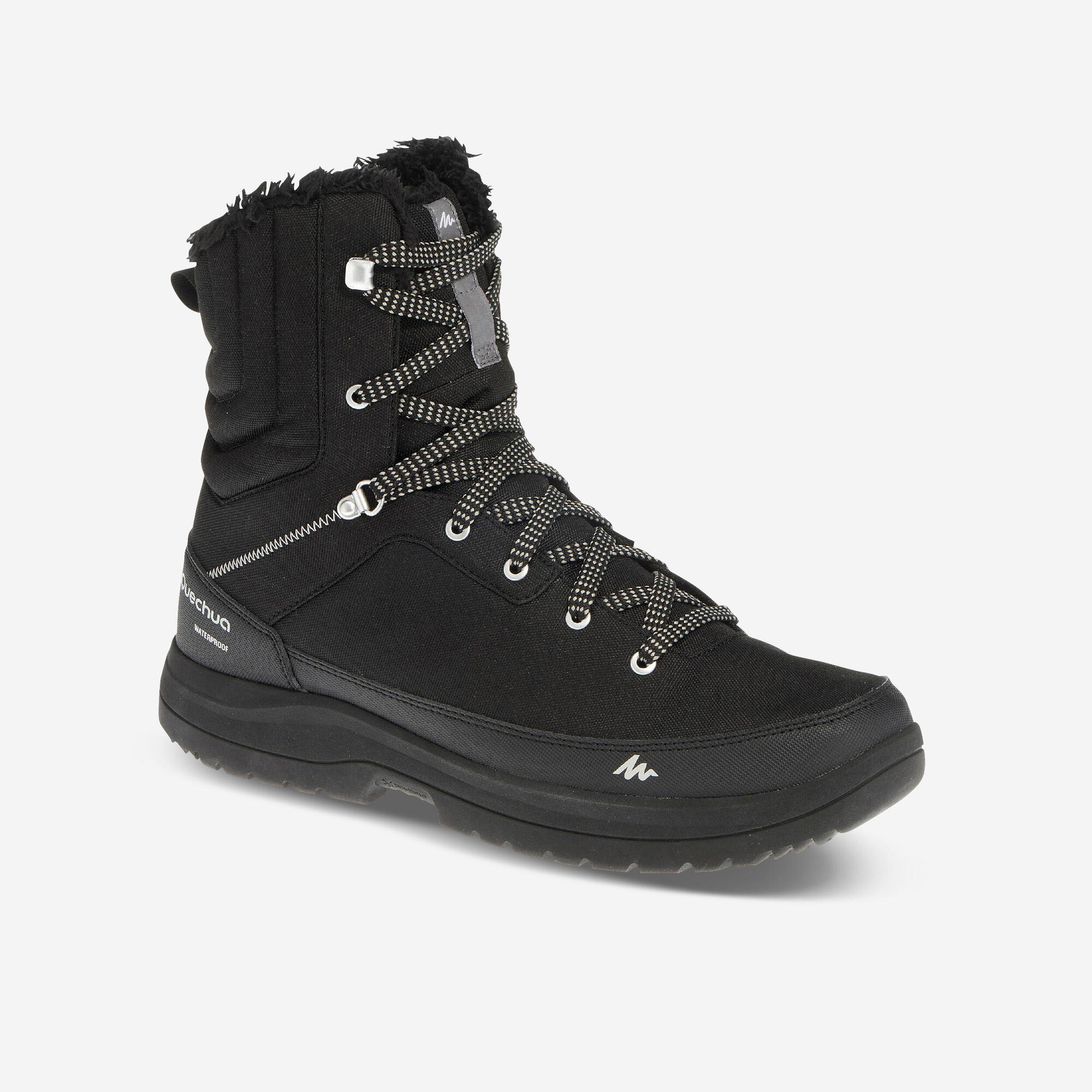 Quechua SH100 Men's Waterproof Hiking Boots - Warm Winter Trekking Shoes for Outdoor Adventures & Mountain Climbing