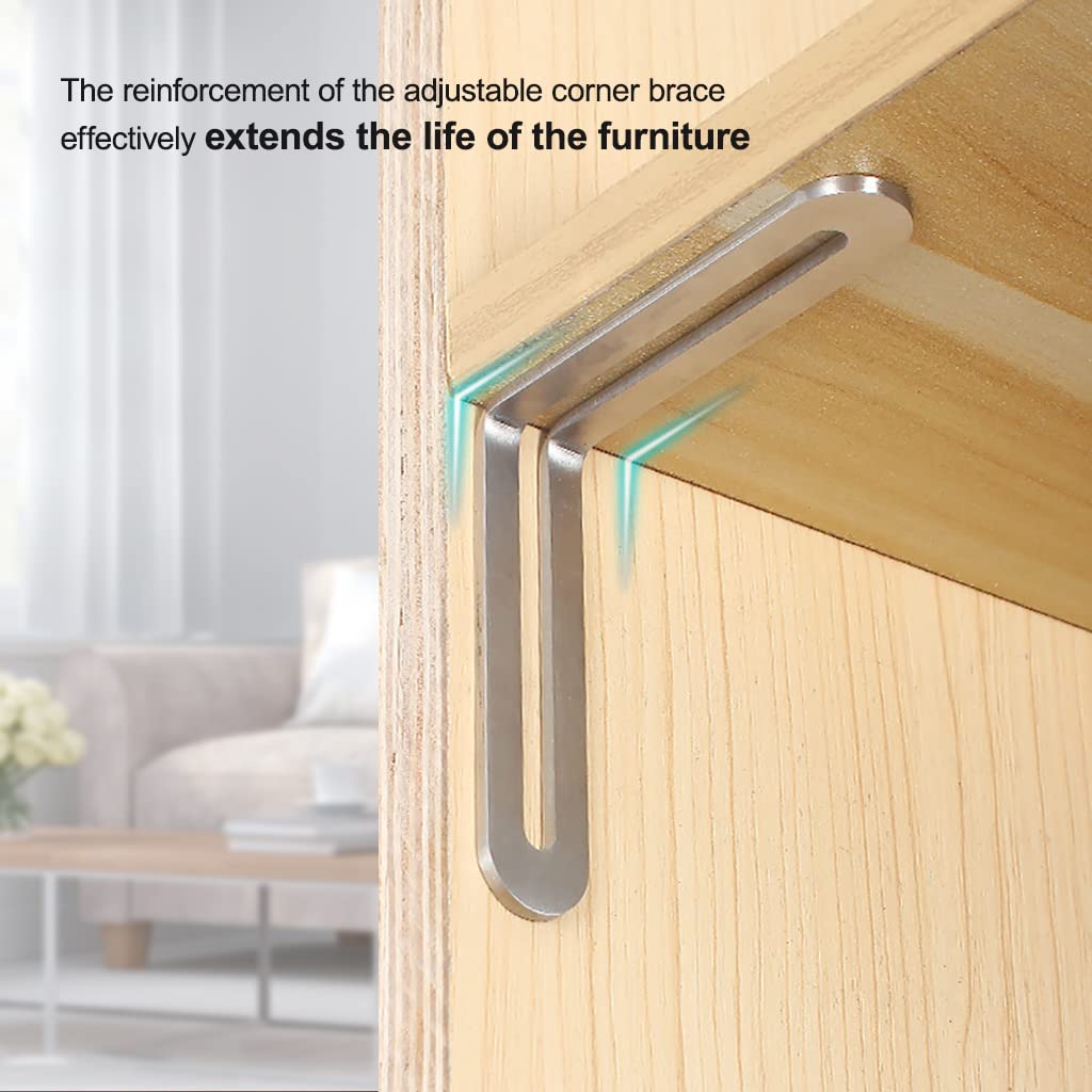 20-Piece 48x48mm Heavy-Duty Metal Corner Braces, 90-Degree Stainless Steel Angle Brackets for Furniture, Chairs, Windows - Galvanized Connectors for Home & Office Use