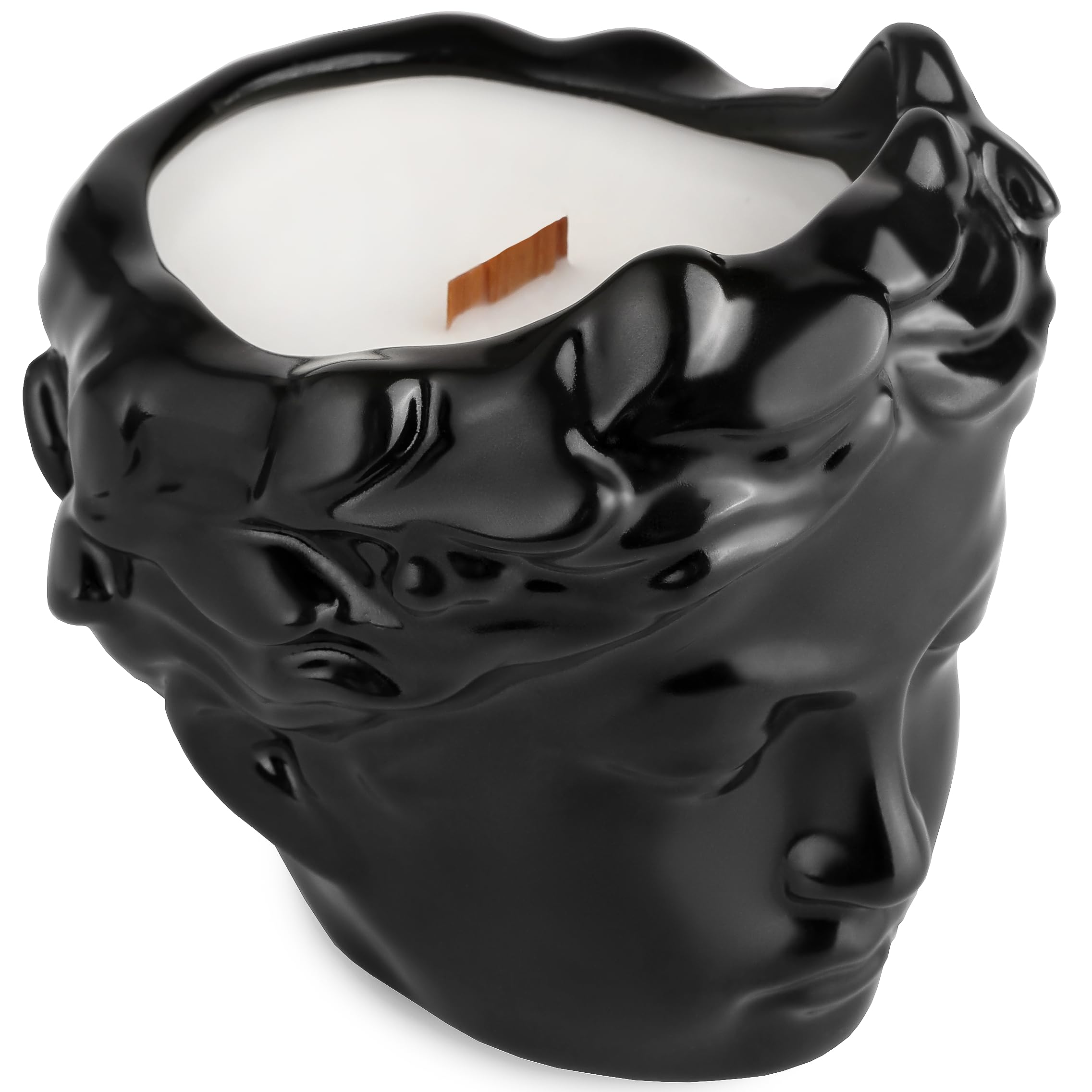 Wood Wick Crackling Candles - Dark Academia Decor Scented Candles with Lavender Aroma - Perfect for Relaxation, Meditation & Home Ambiance