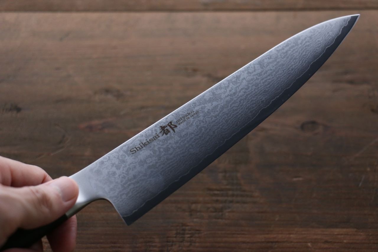 Premium Miyako AUS8 33-Layer Damascus Gyuto Chef Knife 180mm - Japanese Kitchen Knife for Professional Chefs & Home Cooking, Perfect for Slicing, Dicing & Meat Cutting