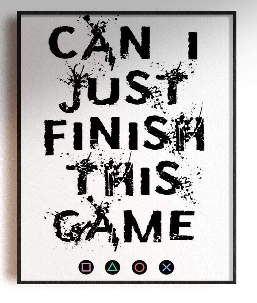 Gaming A5 Word Quote Posters for Kids Bedrooms - Fun Geeky Wall Art Decor - Perfect for Gamer Room, Teen Dorm & Nursery Decor