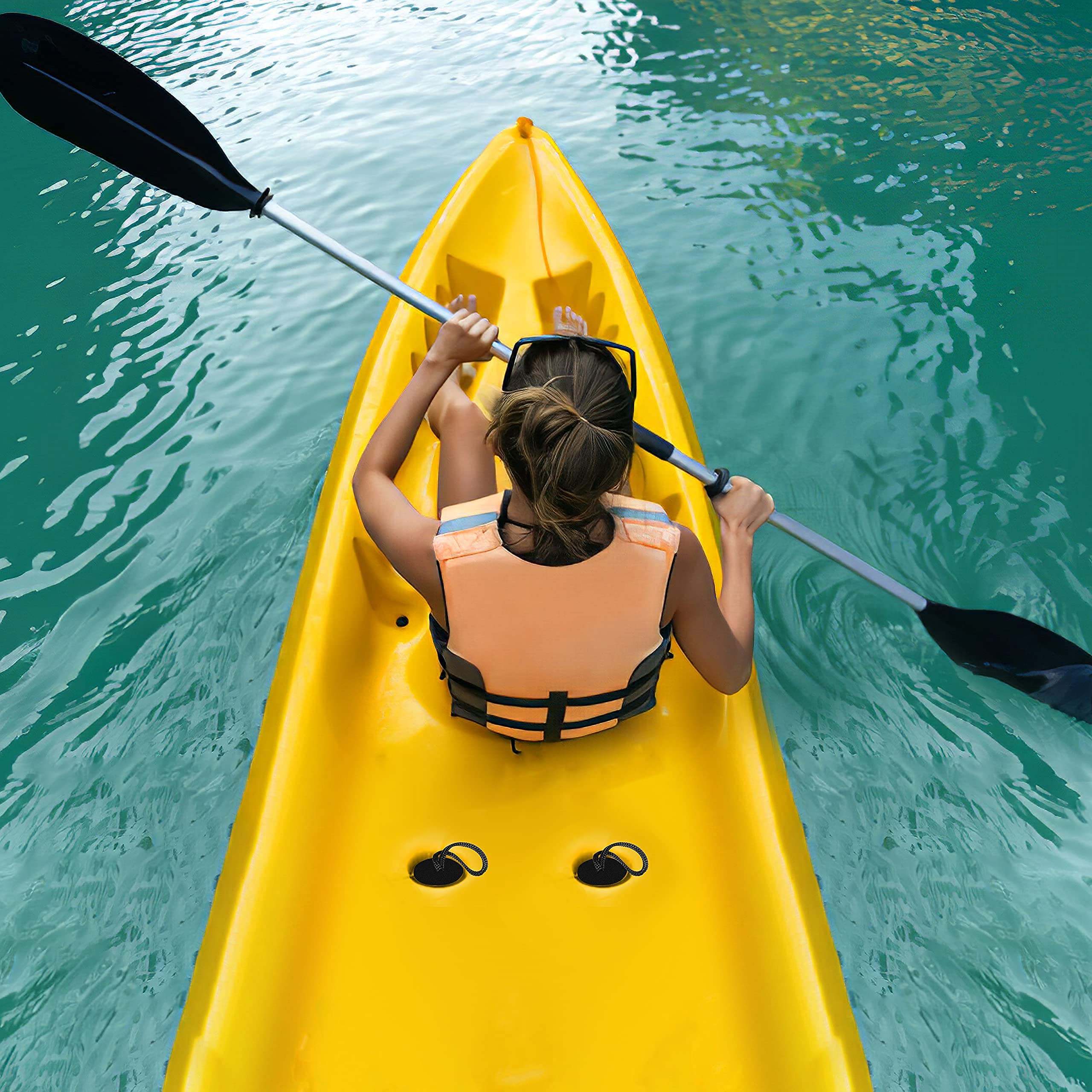 Hikeen Kayak Scupper Plugs with Lanyard - Waterproof Drain Plugs for Sit-On-Top Kayaks - Perfect for Kayaking, Fishing, and Water Sports Accessories