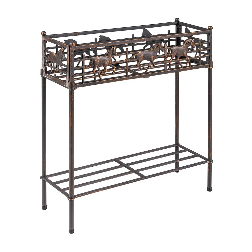 Outdoor Horse Flower Box Stand - Rustic Wooden Planter Holder for Garden, Patio, and Home Decor | Perfect for Flowers, Herbs, and Succulents