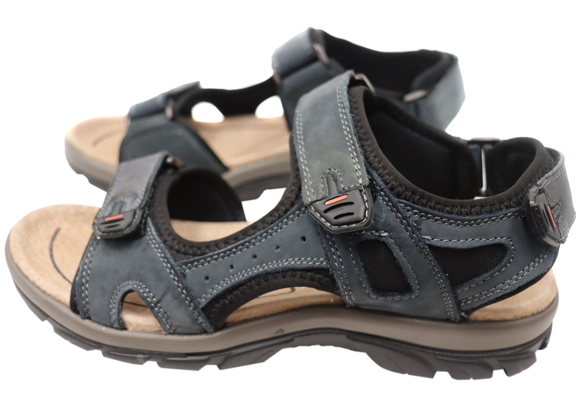 Natural Comfort Clift Men's Leather Adjustable Strap Sandals - Breathable Summer Casual Shoes for Beach, Walking & Outdoor Activities