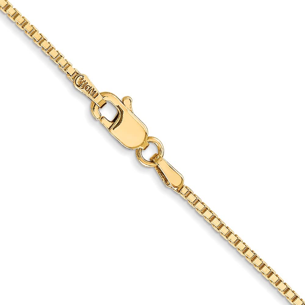 10K Solid Yellow Gold 0.7mm Box Link Chain Necklace for Women - Dainty Delicate Jewelry Gift for Her - Perfect for Everyday Wear, Layering & Special Occasions