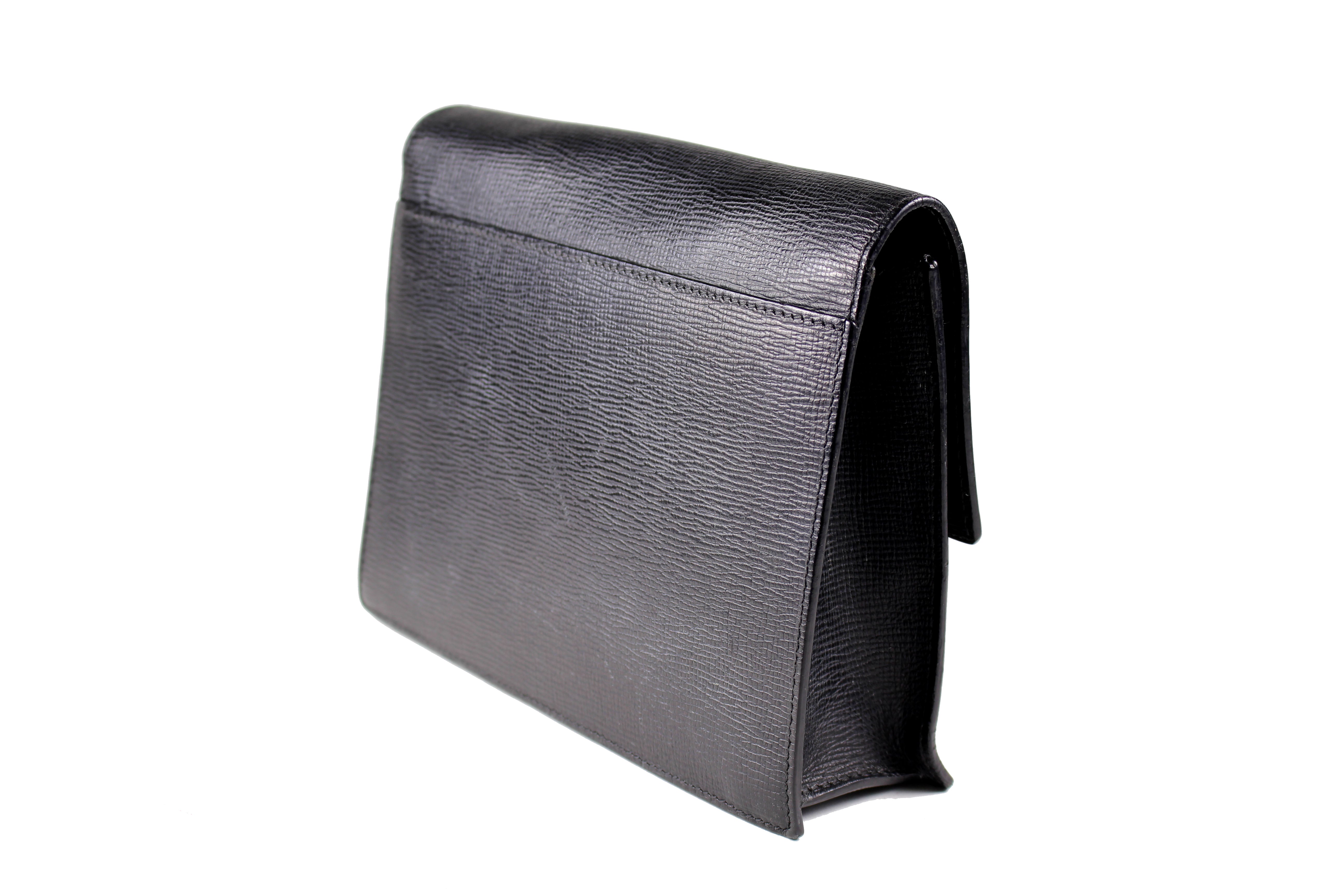 LOEWE Men's Leather Crossbody Bag - Black Genuine Leather with Adjustable Strap, Perfect for Work, Travel & Everyday Use