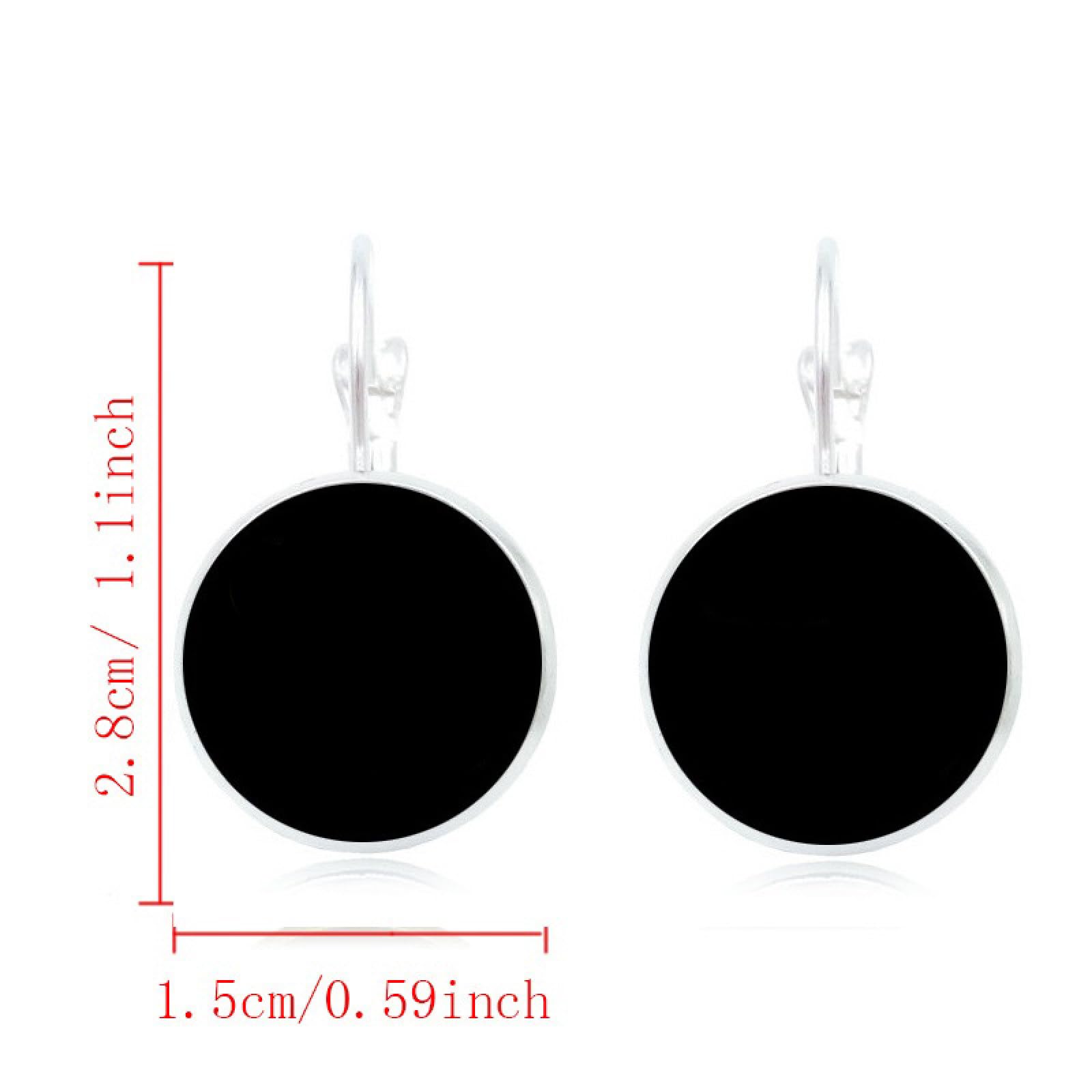 Haitian Flag Earrings for Women - Stylish Round Hook Dangle Drop Stud Earrings | Patriotic Gift for Girls, Hip Hop Fashion Accessories | Perfect for Independence Day, Cultural Events & Everyday Wear