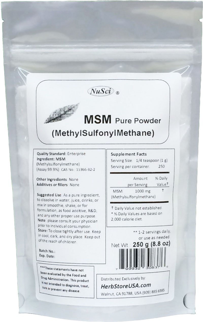 Pure MSM (Methylsulfonylmethane) Powder 1000g (2.2 lb) - Premium Joint Support Supplement for Athletes & Active Lifestyles