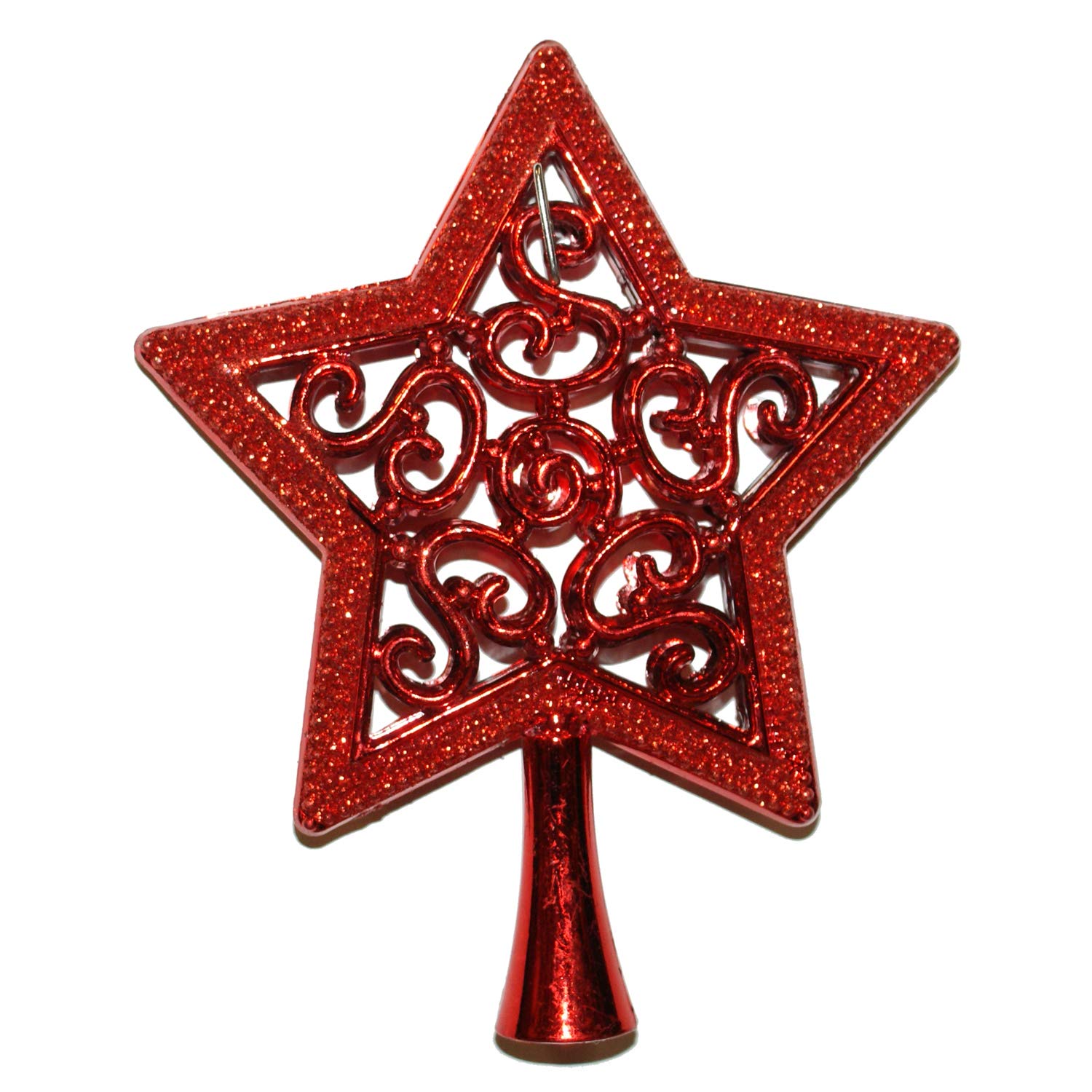 Mini Red Star Tree Topper - Christmas Tree Decoration for Holiday Decor | Perfect for Xmas, Home, Party & Festive Celebrations