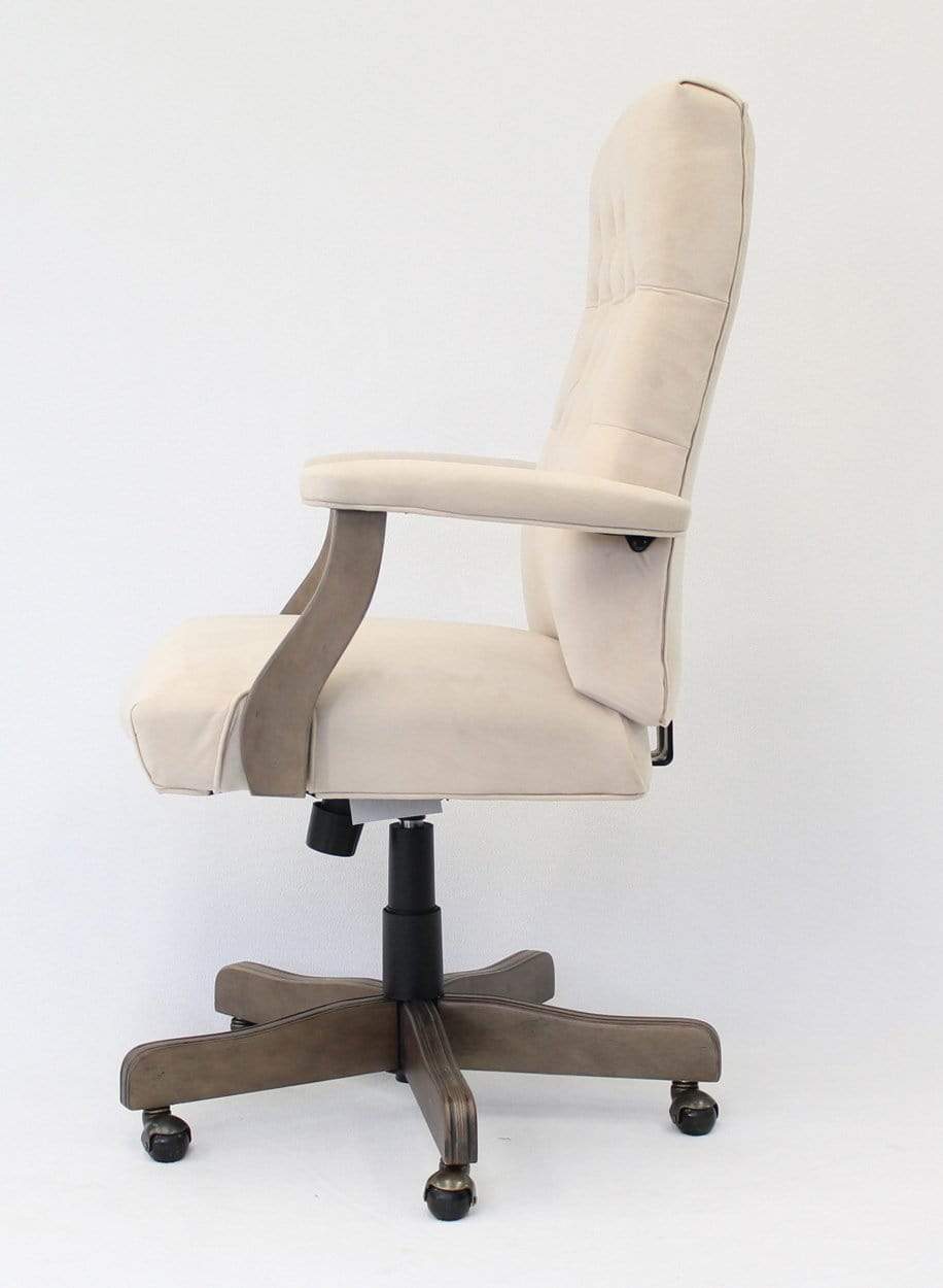 Premium BOSS Executive Office Chair - Velvet or Linen Upholstery with Driftwood Finish Frame [B905DW] - Perfect for Home Office, Conference Rooms & Executive Suites