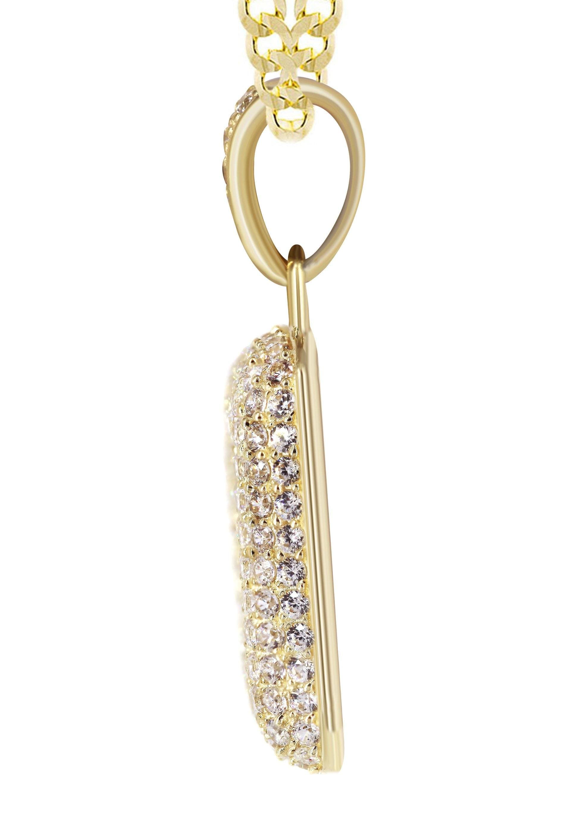 10K Yellow Gold Bubble Letter P CZ Necklace for Women | 4.2g Gold-Plated Cubic Zirconia Initial Pendant | Perfect for Birthday Gifts, Anniversary Presents & Everyday Jewelry