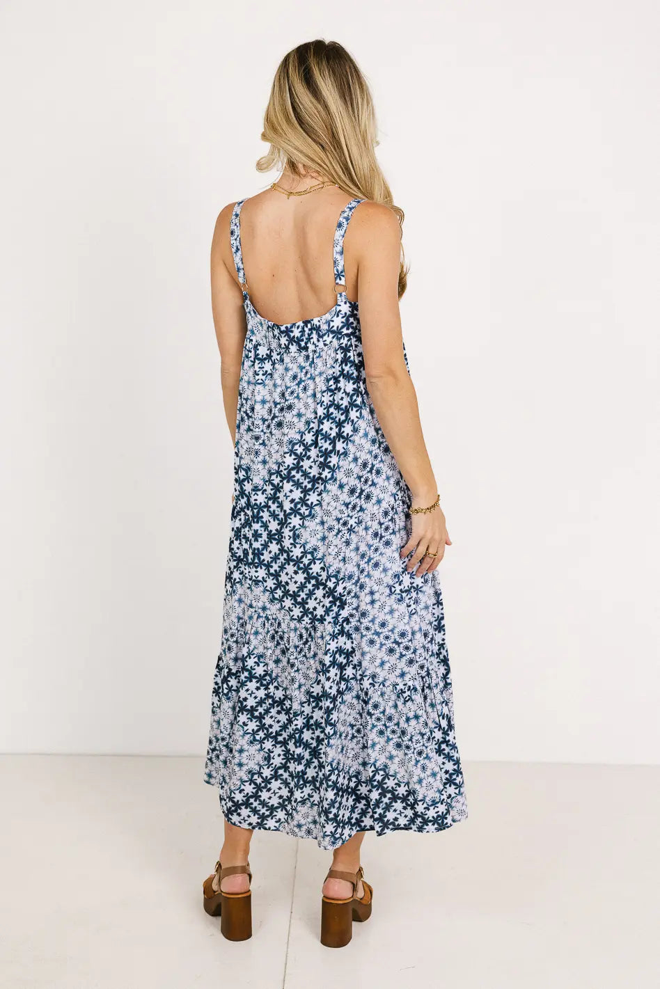 Janna Midi Dress - Women's Flowy Summer Dress with Short Sleeves | Perfect for Beach Vacations, Date Nights & Office Wear | FINAL SALE