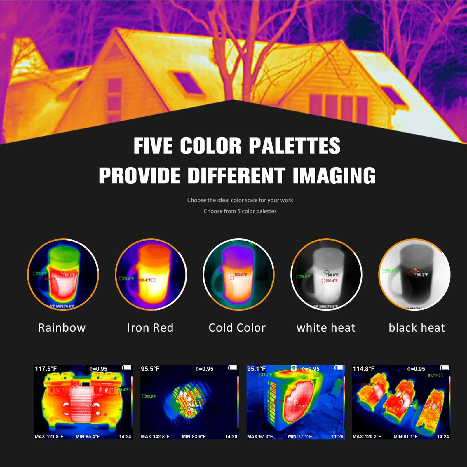 High Resolution 256x192 Thermal Imaging Camera with WiFi & 3.5