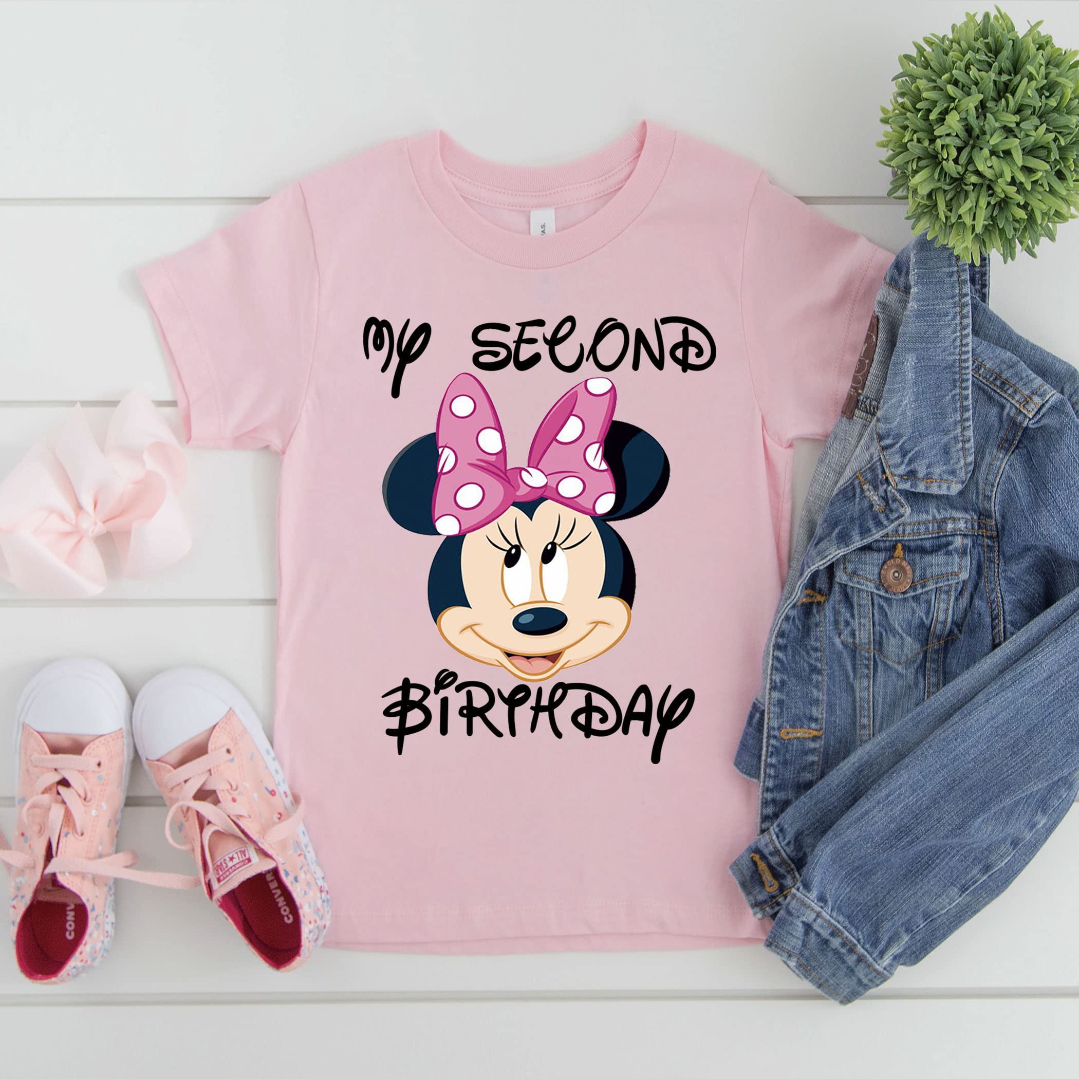 Minnie Mouse Birthday Shirt for Girls - 2nd & 3rd Birthday Outfit - Oh Twodles Toddler Girl's Top (2T) - Perfect for Birthday Parties & Disney Theme Events