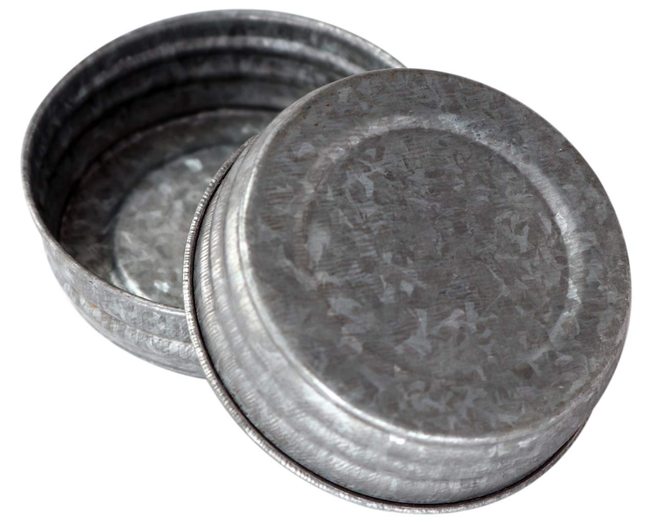 Vintage Style Galvanized Steel Canning Jar Lids - 4 Pack Regular Mouth Mason & Ball Jar Lids - Rust-Proof Food Storage Lids for Home Canning, Pickling, and Preserving
