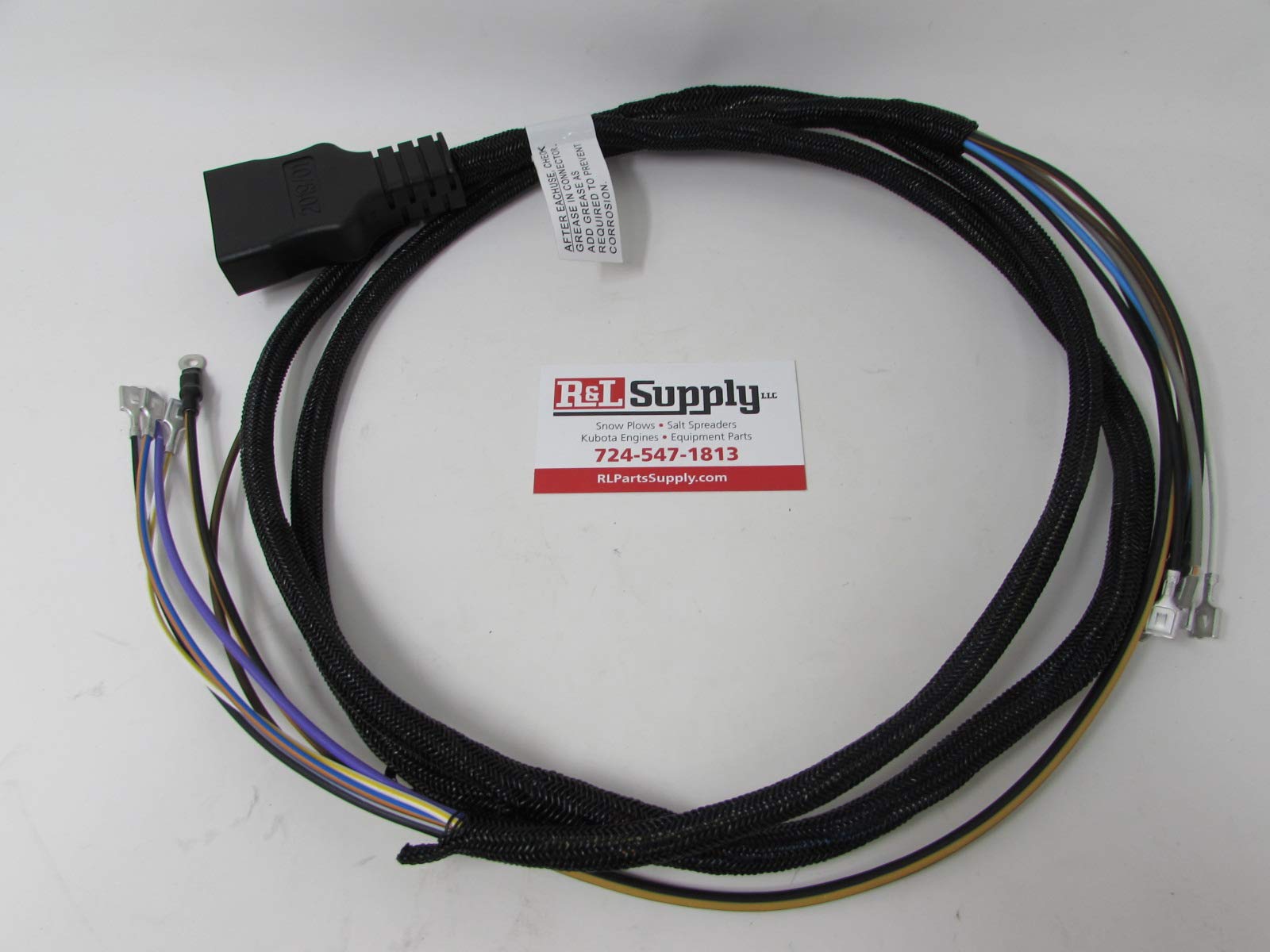 Western Fisher Blizzard 11 Pin Plow Side Light Wiring Harness 3 Plug - Compatible with 26347/26377 - Heavy Duty Snow Plow Lighting Kit for Trucks & ATVs - Perfect for Winter Road Maintenance & Off-Road Adventures