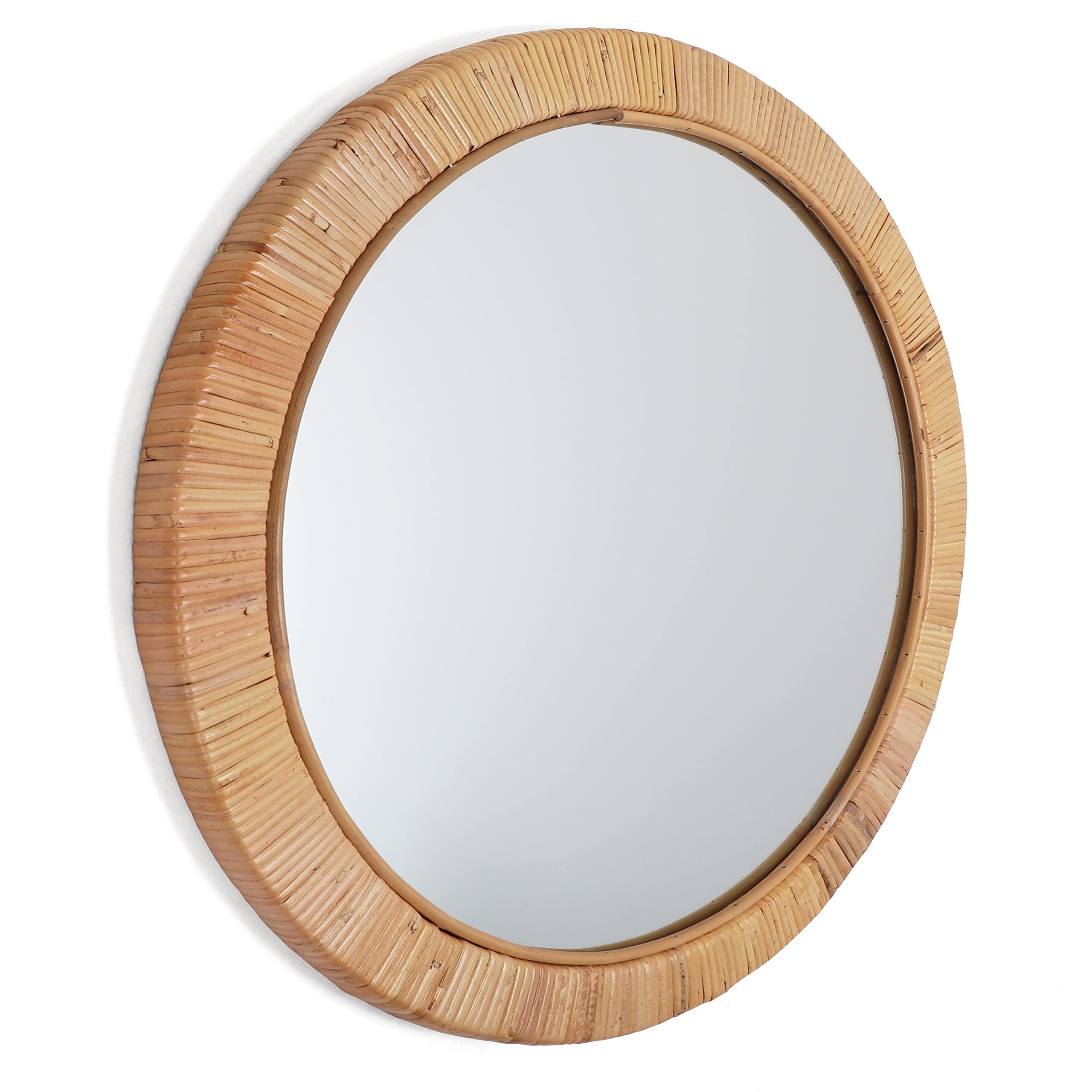 Round Rattan Wall Mirror 22