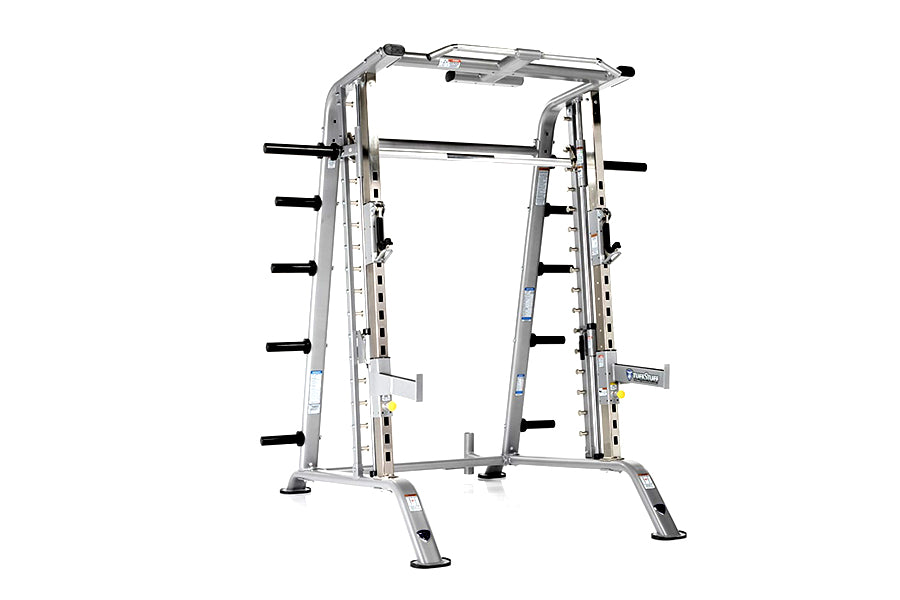 TuffStuff Evolution Smith Machine & Half Cage Combo (CSM 600) - Premium Home Gym Equipment for Strength Training & Weightlifting
