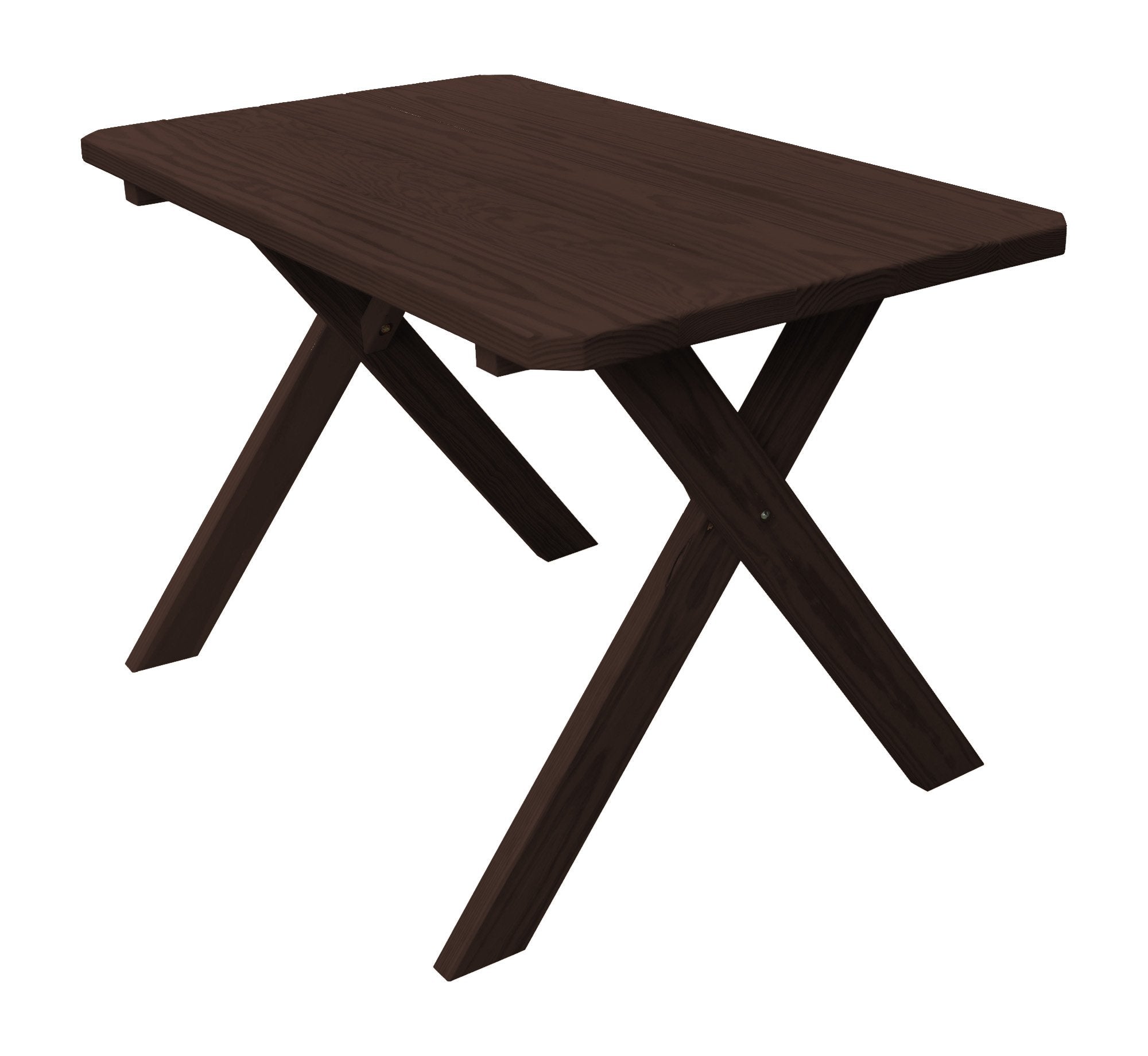 A&L Furniture Cross Leg Table with Free 2 Umbrella Holes - Outdoor Patio Dining & Garden Furniture for Backyard, Poolside & Picnic Use