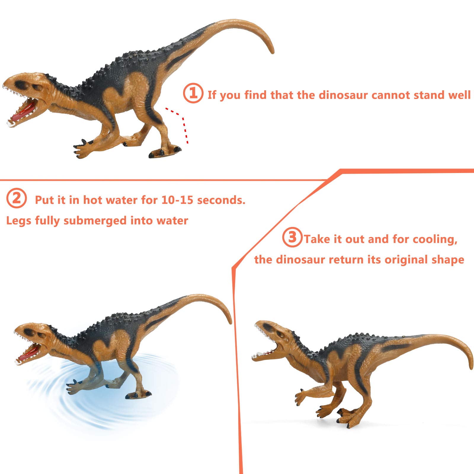 Dinosaur Toys 16 Pack - Realistic 5 Inch Dinosaur Figures for Kids, Educational Dino Toys Set Including Spinosaurus, T-Rex, Velociraptor, Brachiosaurus, Perfect for Birthday Party Favors, Classroom Learning, and Imaginative Play for Ages 3-5