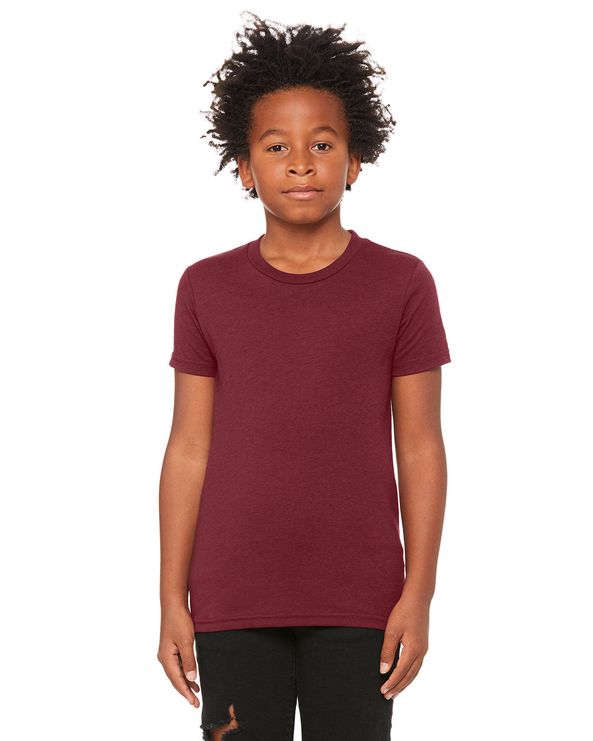 Bella + Canvas 3413Y Youth Tri-Blend Short Sleeve T-Shirt - Soft & Comfortable Kids Tee for School, Sports & Everyday Wear