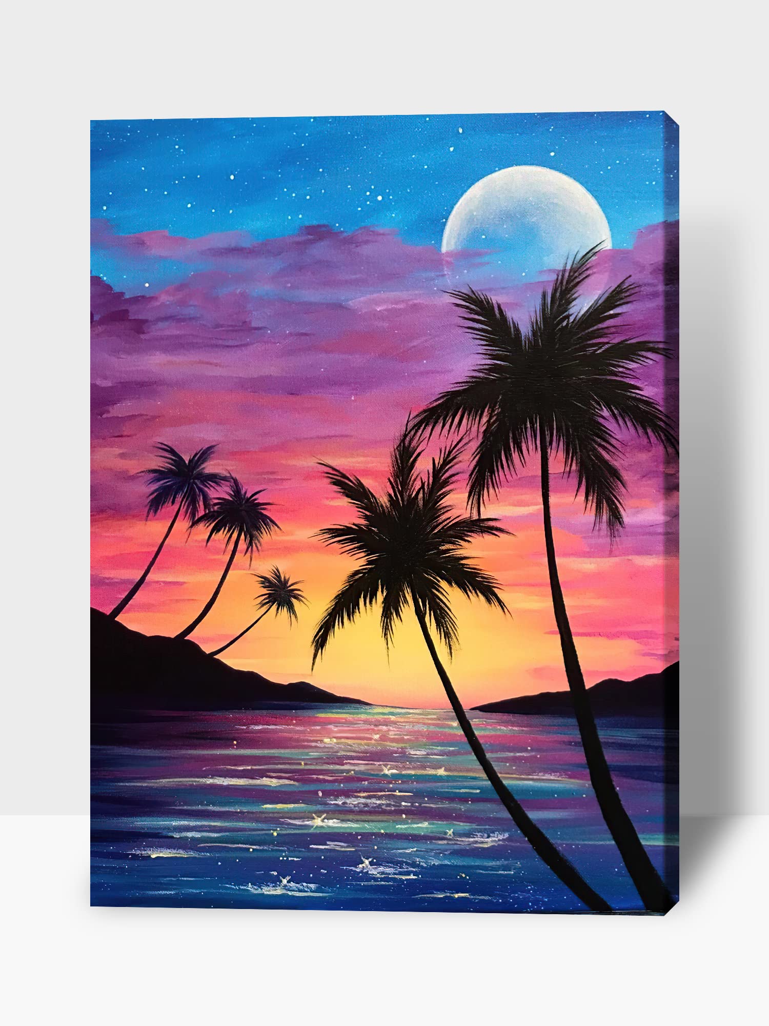 GUTTATY Framed Beach Wall Art Canvas - Tropical Ocean Coastal Decor, Ready to Hang Living Room Wall Art (32x48 Inches) | Perfect for Beach House, Vacation Rental & Coastal Themed Home Decor