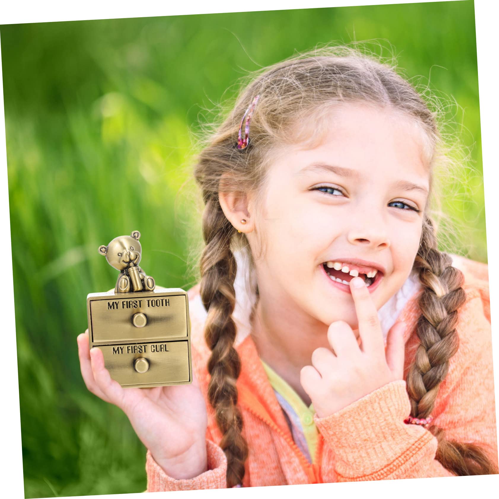 HEMOTON 8-Piece Baby Tooth Keepsake Box - European Style Christening Gift for Boys & Girls | First Tooth Loss Memory Box for Kids