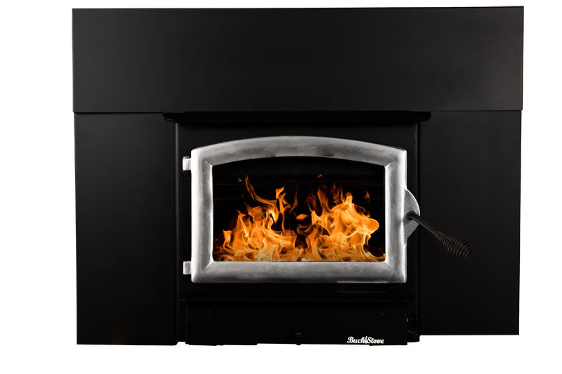 Buck Stove Model 21NC Fireplace Insert with Pewter Door - High Efficiency Wood Burning Stove for Home Heating - Perfect for Living Rooms, Cabins & Winter Warmth