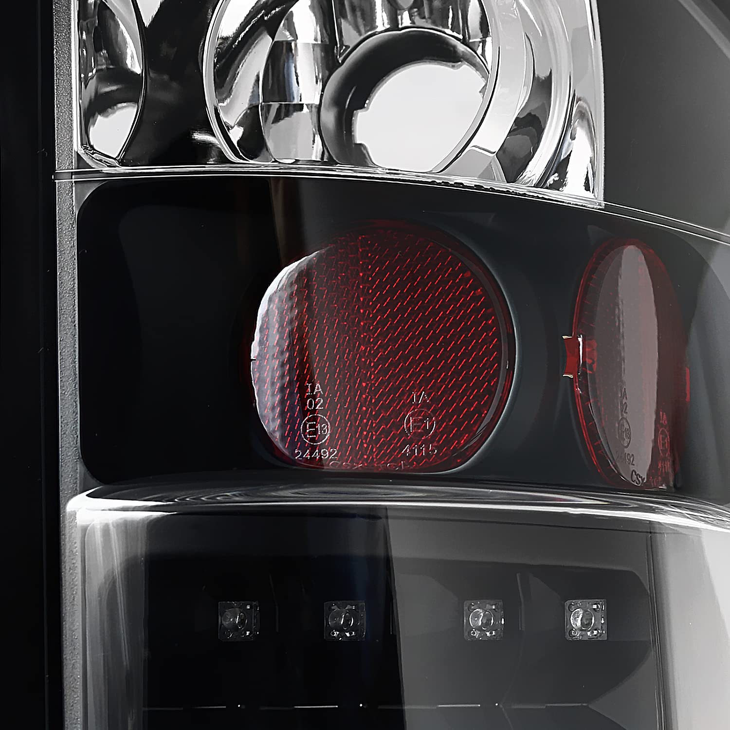 Spec-D Tuning Black LED Tail Lights for 2007-2013 Chevy Silverado 1500/2500HD/3500HD - Left & Right Pair Assembly - Enhanced Visibility & Style for Night Driving & Custom Truck Upgrades