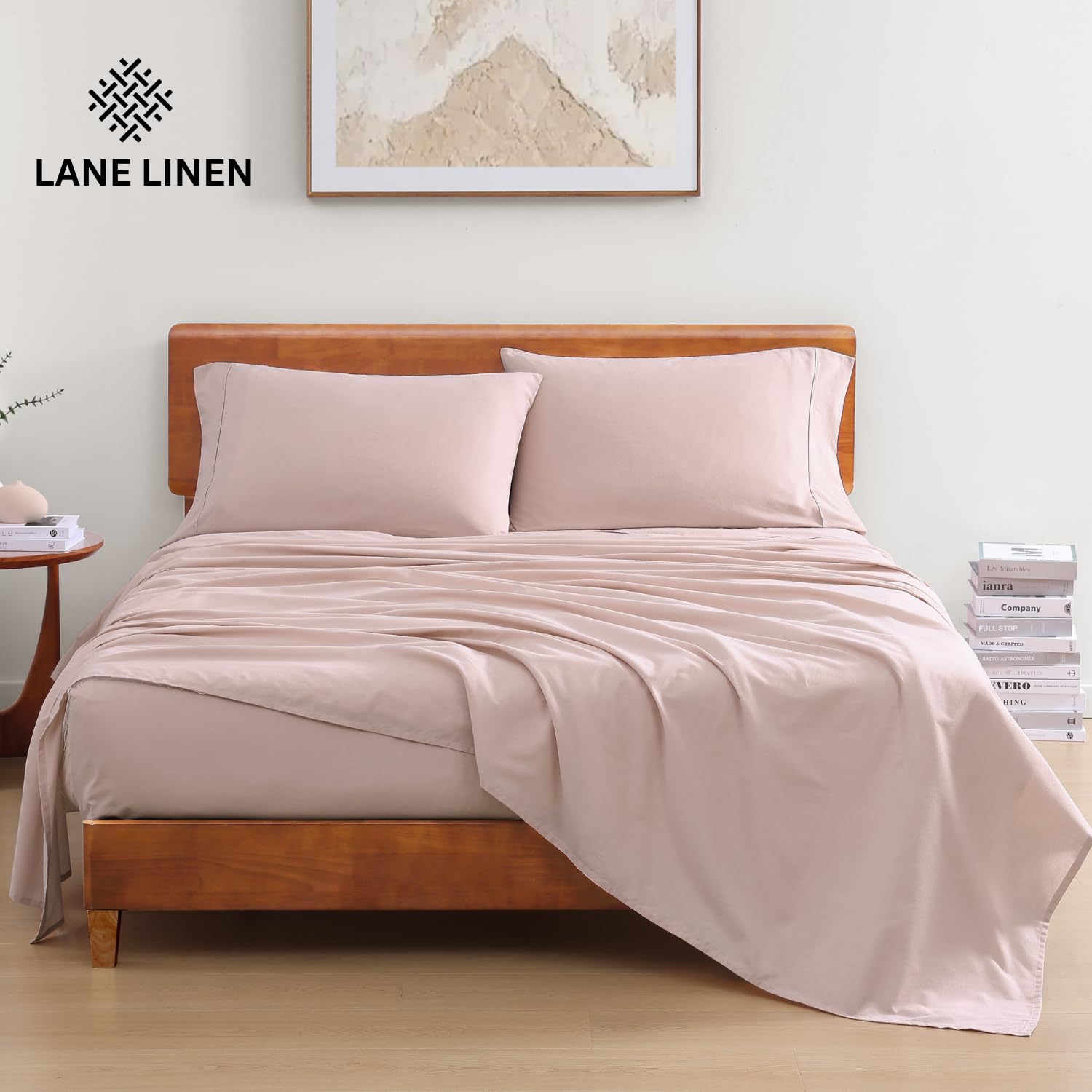 Organic Cotton Twin Sheet Set - 100% Premium Percale Bedding, 3-Piece Twin Size with 15