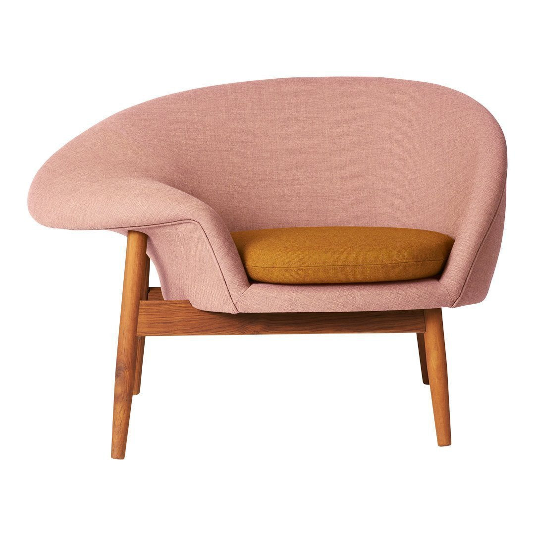 Hans Olsen Fried Egg Chair - Mid Century Modern Lounge Chair with Ottoman, Warm Nordic Design for Living Room, Bedroom & Office - Cozy Reading Nook & Conversation Piece