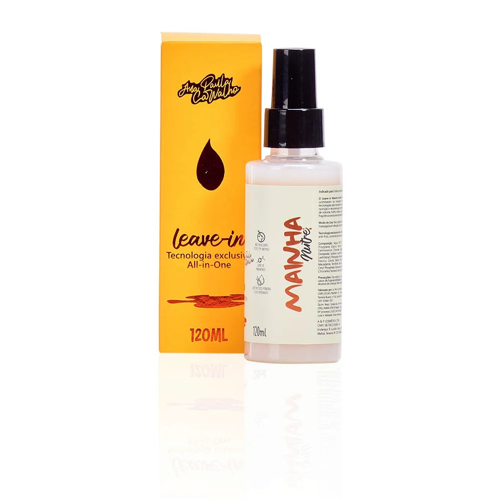Ana Paula Carvalho Mainha Nourishing Leave-In Conditioner 120ml (4 fl oz) - Hydrating Hair Treatment for Dry, Damaged & Curly Hair - Perfect for Daily Use & Styling