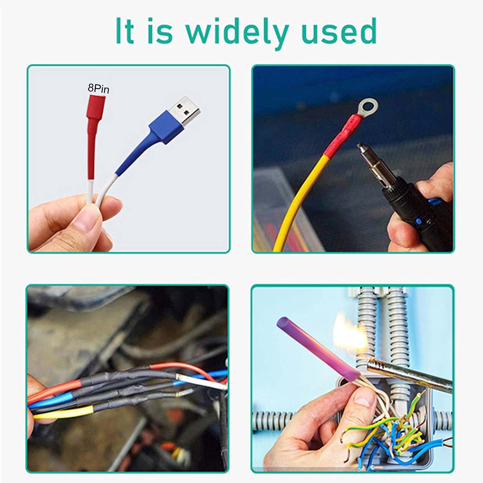 164PCS Heat Shrink Tubing Kit - Multicolor Wire Cable Sleeves for Electrical Repair, Anti-Rust Flexible Insulation Tubes (XXX-Small) - Perfect for DIY Electronics, Automotive Wiring & Home Electrical Projects