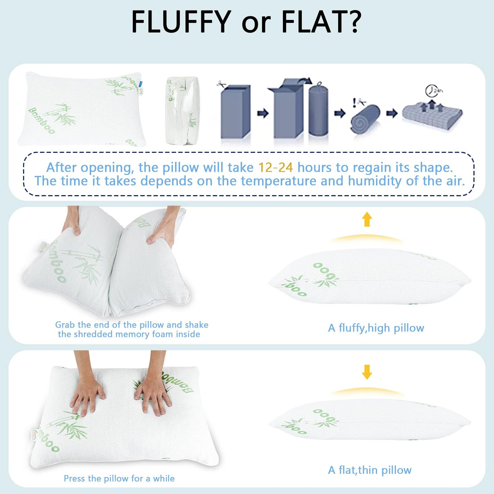Cool Gel Memory Foam Pillow for Neck Pain - Adjustable & Breathable for Better Sleep
