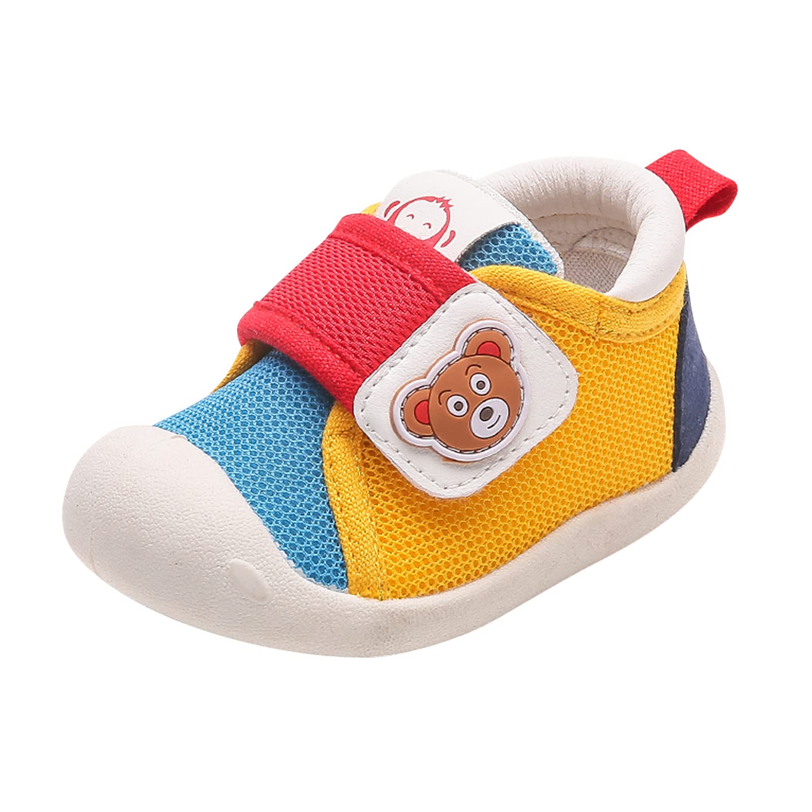 Kelon Baby Sneakers for Boys & Girls - Non-Slip First Walkers for Toddlers - Yellow