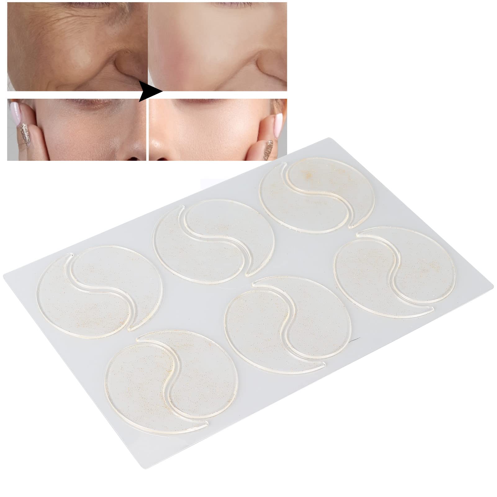 Reusable Silicone Eye Patches - 6 Pairs Wrinkle Prevention Masks for Home Spa